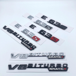 3D l&auml;ikivmust t&auml;hed E43 E53 E63 E63S V8 Biturbo 4matic ABS embleem Mercedes Benz AMG auto poritiiba pakiruumi W212 W213 kleebis E43 matt must v&auml;rv