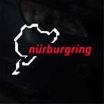 N&uuml;rburgringi v&otilde;idus&otilde;iduraja autokleebis V&otilde;idus&otilde;iduautode motospordi vin&uuml;&uuml;list dekoratiivkleebis auto kereaknale veekindel valge