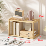 Puiduhoidik kirjutuslaud raamaturiiul maitseaine lauaarvuti lauapealne vitriin meestele 2 Layer