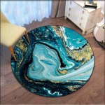 3D-sinise v&auml;rvi marmorteemaline &uuml;mmargune vaip elutoa p&otilde;randa sisekujundus, luksuslikud vaibad marmorvaibad, moodne k&ouml;&ouml;givaip magamistoa vaip 60X60cm