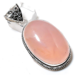 Natural Rose Quartz Gemstone Handmade 925 Sterling Silver Pendant 2.32 o3q97