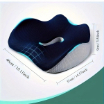 M&auml;luvahust padi kontoritoolile, autoistmele, lennukile, valgendaja &ndash; ishiase ja puusavalu leevendav lauatooli padi tumesinine v&auml;rv