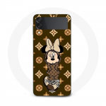 Coque Maniacase pour Samsung Galaxy Z Flip3 minnie Disney Lv marron