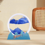 3D-kunstipilt Dekoratsioon Voolu liivamaal Kunstiline maastik T&ouml;&ouml;laua kaunistus kollane