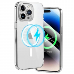 Magnetadsorptsiooniga juhtmevaba laadimisega l&auml;bipaistev &uuml;mbris Apple iPhone 15 14 13 12 11 Pro XS Max XR X 8 15 Plus jaoks, mis &uuml;hildub MagSafe'iga iPhone 15 Pro Max