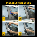 8x l&auml;ikiv must autoukse akna samba postikatte &auml;&auml;ris Toyota Camry 2018-2021 jaoks punane