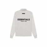 Fear of God Essentials SS22 L&otilde;tv k&otilde;rge kaelusega fliisvoodriga dressipluus Meeste pealisr&otilde;ivad Hele kaer FOG-SS22-603 XS