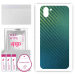 apgo Protective Skin Sticker for the back compatible with Sharp Aquos R2, Wrap Film, Foil, Vinyl - Pattern Carbon Chameleon CAKA1