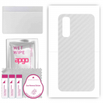 apgo Protective Skin Sticker for the back compatible with Realme Narzo 30, Wrap Film, Foil, Vinyl - Pattern Transparent Carbon