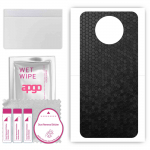 apgo Protective Skin Sticker for the back compatible with Xiaomi Redmi Note 9 5G, Wrap Film, Foil, Vinyl - Pattern Black Honeycomb