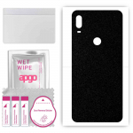 apgo Protective Skin Sticker for the back compatible with Alcatel 1V PLUS 5007, Wrap Film, Foil, Vinyl - Pattern Matte Black
