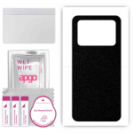 apgo Protective Skin Sticker for the back compatible with Xiaomi Poco M4 Pro, Wrap Film, Foil, Vinyl - Pattern Matte Black