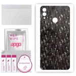 apgo Protective Skin Sticker for the back compatible with Honor 10 Lite, Wrap Film, Foil, Vinyl - Pattern Carbon Black Pixel