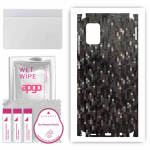 apgo Protective Skin Sticker for the back+sides compatible with Samsung Galaxy A51, Full Wrap Film, Foil, Vinyl - Pattern Carbon Black Pixel