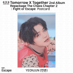 TXT 2. albumi kordusv&auml;lanne The Chaos Chapter 2 Fight Or Escape fotokaart postkaart Yeonjun - PCD (E ver.)