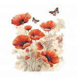 Flower Butterflies WC kleebis Eemaldatav isekleepuv veekindel PVC elutoa vannitoa sein