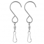 37484 tk S-kujulised rippuvad p&ouml;&ouml;rdkonksud koos klambriga Suure kandev&otilde;imega raskeveokite unen&auml;op&uuml;&uuml;dja ​​tuulevurr Tuulekellad lind 2pcs