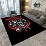 M-MotorHead Band Prinditud vaip Elutuba Magamistuba Moodne ja ilus libisemisvastane vaibafotograafia rekvisiidid s&uuml;nnip&auml;evakingitus 230cm by 160cm