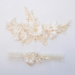 Elegantne sinine lilleline pruudi sukapaela komplekt T&uuml;drukute Cosplay pulmapeo jalar&otilde;ngas aas Naiste aksessuaarid 40-56cm