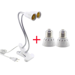 LED-taimevalgusti E27 lambihoidikuga Klipsiga F&uuml;tolambid 36/54/40/72 LED-i Siseruumis Taimedele Lilled Kasvuks Kasvukast Kasvuhoone 54 LED&US Plug
