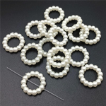 Moodne kaelakee imitatsioonist p&auml;rlitest ehete valmistamine 10/50/100 tk ABS DIY helmestest materjalist k&auml;ev&otilde;ru Mitmekujulised helmed ripatsitarvikud Style 9 / Round 10pcs