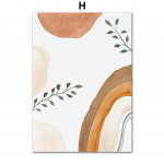 Boho Plant Pattern Monstera Plakatid Prindid Abstraktne Joone L&otilde;uend Maalimine Seinakunstipildid Kaasaegne elutuba Kodukaunistus 21X30cm No Frame