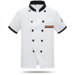 Restoran Kokas&auml;rk L&uuml;hikeste varrukatega Koka jope Baker Univorm K&ouml;&ouml;k Toitlustajad Riided XXXXL