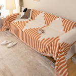 &Scaron;enillist diivanir&auml;tik Four Seasons universaalne padi, libisemiskindel kattetekk Lihtne diivani katteriie Premium Feeling kassi kriimustusvastane diivani katter&auml;tik 180*130 oranž