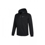 Nike Fleece-voodriga soe treeningjakk kapuutsiga ja logoga Meeste &uuml;ler&otilde;ivad Must DD2125-010 M