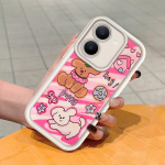 Pehme silikoonist ruudukujulise redeli mustriga telefoni&uuml;mbris, t&auml;ielikult kattev, kaamera p&otilde;rutuskindel kaitse, kummist &uuml;mbris Vivole Vivo V20 Pro tumepunast v&auml;rvi