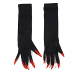 Naiste trendikas Halloweeni pikad k&uuml;&uuml;ned Kindad Creative Cosplay K&auml;evarrukad Witch K&auml;te soojendajad One Size punane