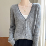 Naiste ka&scaron;miirist sviiter Qinghe ka&scaron;miir 30% ka&scaron;miir 70% vill s&uuml;gis-talvine ka&scaron;miir pullover pehme ja soe L roosa