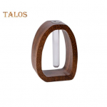 H&uuml;dropooniliste taimede katseklaasi vaas puidust alusega, l&auml;bipaistev lillevaas Laud, keskosa Taimed, paljundusvaas Kodukontori t&ouml;&ouml;laua kaunistus Small