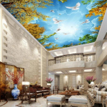 Lae tapeet 3D sinine taevas pilved puu muster lae seinamaaling elutuba magamistuba hotell loodusmaastik freskod 200 cm(W) x 140 cm(H)