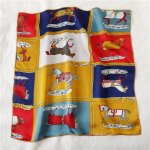 50 * 50 cm kevad- ja s&uuml;gissiidist sallid mitmek&uuml;lgseks kaunistuseks professionaalsed v&auml;ikesed ruudukujulised sallid kaelakaitse sidumiskott 50*50cm