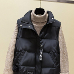 Vest naiste l&uuml;hike Korea s&uuml;gis- ja talvine naiste vestiga naiste mantel S valge