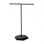 Metallist T-kujuline ehete vitriin-kaelakeehoidja koos stabiilse aluse kaelakee k&auml;ev&otilde;ruga