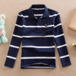 Laste pikkade varrukatega T-s&auml;rk Kevad-S&uuml;gis Poiste Lapel Polo S&auml;rk Triibuline 24/165cm