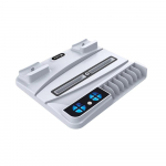 PS5 alus ja jahutusjaam kahe kontrolleriga laadimisjaamaga, kontrolleri laadija, 2-&uuml;hes USB-kaabel, meediumipesa, kruvi Package:27.7*22.3*4.9cm