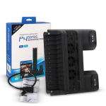 PS4 SLIM PRO kontrollerite jaoks Laadija Laadimisjaam Jahutusventilaator jahuti alus must