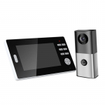 2,4G 7-tolline LCD-ekraan 140-kraadine lainurk juhtmevaba sisetelefoni video uksekell 720P video uksetelefon must