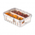 Jaotatud serveerimisalus koos kaane k&auml;epidemega, disainitud toidukvaliteediga BPA-vaba, suure mahutavusega kaasaskantav k&uuml;lmiku korraldaja C