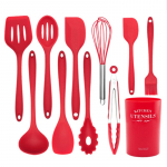 11 tk/11 tk silikoonist k&ouml;&ouml;gitarvete komplekt Mittenakkuva k&ouml;&ouml;gin&otilde;ude spaatliga k&otilde;rge temperatuuriga toiduvalmistamise k&uuml;hvel red-11pcs / set