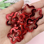 Kodupeo tarvikud Mood kaelakee k&otilde;rvar&otilde;ngaste valmistamiseks DIY ehtetarvikud 10 tk UV-v&auml;rviga plaadistatud 30 mm akr&uuml;&uuml;lt&auml;he ripats lahtised helmed punane