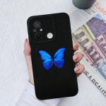 Xiaomi Redmi 12C 10C 9A 7 8 9 10 11 A K60 K50 K40 &uuml;mbriste jaoks Butterfly Flowers Square P&otilde;rutuskindel pehme silikoonist kaitseraua kate jaoks RedmiCases Fundas Coque Redmi 4A