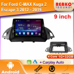 Autoraadio Carplay Ford C-MAX Kuga 2 Escape 3 2012 - 2019 jaoks Navigatsioon GPS Android Auto Bluetooth Multimeediapleier 2din DVD 4 core 1GB+32GB carplay