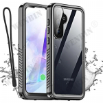 IP68 Veekindel &Uuml;mbris Samsung S24 S23 S22 S21 Ultra S24 FE A55 A35 A15 A25 A54 jaoks Metall Alumiinium Ujumine Telefon Luksuslik Kate Samsung S24 Ultra must