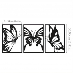3tk Butterfly Metal Wall Decor Stiilne metallikunst kaasaegsetele talumajadele ja maal&auml;hedatele kodudele. Ideaalne elutuppa ja seinale riputamiseks helehall v&auml;rv