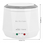 1,6-liitrine elektriline miniriisikeetja, multikeetja, kaasaskantav auto riisikeetja 12 V k&uuml;psetusmasin autodele ja veoautodele, valge 12V valge