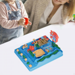 Lauam&auml;ng perem&auml;ng Kid Marble Run ehitusklotsid vanusele 3 4 5 6 7 8+ roheline sinine